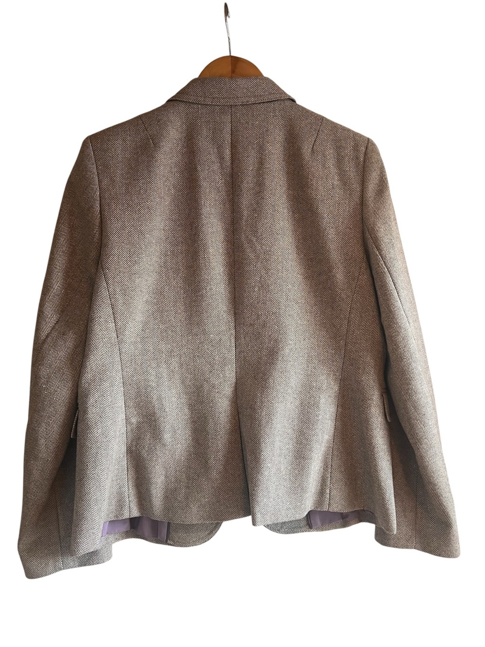 Banana Republic wool blend Herringbone Academy blazer Sz 14 excellent condition - Picture 7 of 14